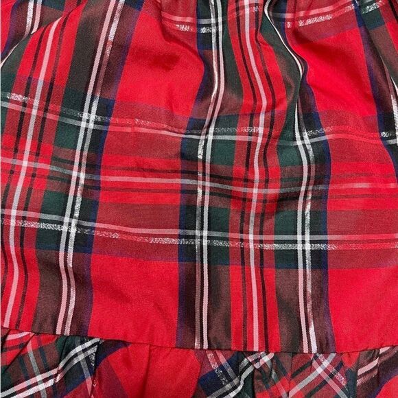 Wonder Nation Baby Girls Red A-Line Dress 12 Months Plaid Tulle Holiday Ruffle - Picture 3 of 6